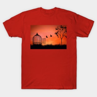 birds are released T-Shirt